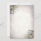 Pampas Grass and Greenery Boho Baby Shower Einladung (Rückseite)