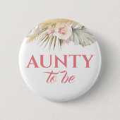 Pampas Grass and Pink Blume Kinderdusche Button (Vorderseite)