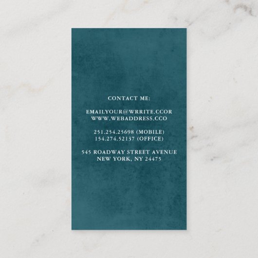 Pampas Grass and Rust Terracotta Blume Botanisch Visitenkarte (Rückseite)