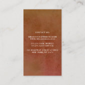 Pampas Grass and Rust Terracotta Blume Botanisch Visitenkarte (Rückseite)