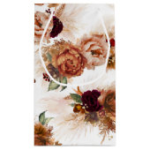 Pampas Grass and Rust Terracotta Blume Elegant Kleine Geschenktüte (Rückseite)