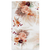 Pampas Grass and Terracotta Blume Exotisches Party Kleine Geschenktüte (Rückseite)