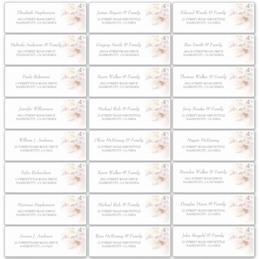 Pampas Grass Anthuriums Guest Name Address Labels (Vorderseite)