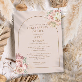 Pampas Grass Arch Feier zur Beerdigung des Lebens Postkarte