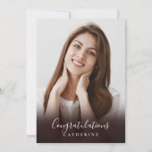 Pampas Grass Arch Foto Graduation Party Einladung (Rückseite)