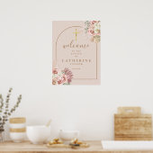 Pampas Grass Arch Taufe Begrüßungszeichen Poster (Küche)