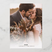 Pampas Grass Arch Terracotta Boho Foto Wedding Sa Folieneinladung (Rückseite)