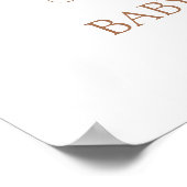 Pampas Grass Baby Dusche Begrüßungszeichen Poster (Ecke)