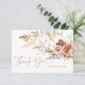 Pampas Grass Baby Dusche Danke Karte (Stehend Vorderseite)