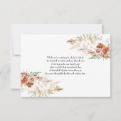 Pampas Grass Baby Dusche Danke Karte (Rückseite)