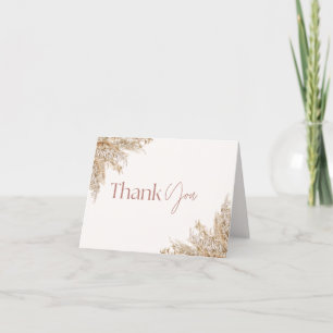 Pampas Grass Baby Dusche Danke Karte   neutral