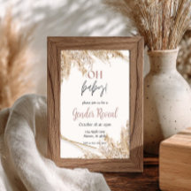 Pampas Grass Baby Dusche Einladung | Neutral Boho
