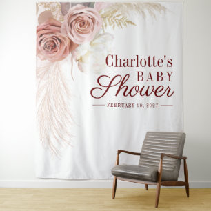 Pampas Grass Baby Dusche Foto Stand Hintergrund Wandteppich
