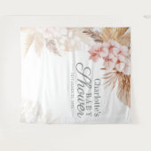 Pampas Grass Baby Dusche Foto Stand Hintergrund Wandteppich (Vorderseite (Horizontal))