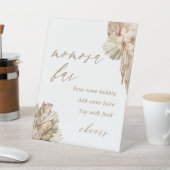 Pampas Grass Baby Dusche Momosa Bar Pedestal Zeich Sockelschild (In SItu)