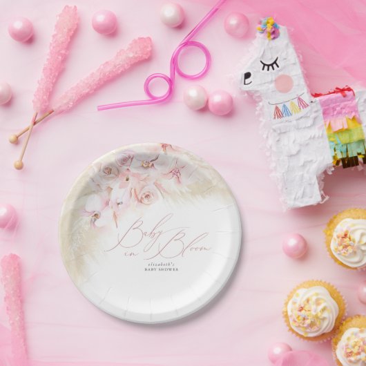 Pampas Grass Baby in Bloom Baby Dusche Pappteller (Party)