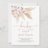 Pampas Grass Baby in Blütendusche Einladung (Vorderseite)