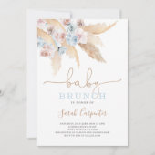 Pampas Grass Baby Showboy Einladung (Vorderseite)