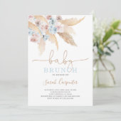 Pampas Grass Baby Showboy Einladung (Stehend Vorderseite)