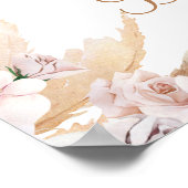 Pampas Grass Baby Shower Girl Begrüßungszeichen Poster (Ecke)