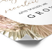 Pampas Grass Baby Succulent Baby Duschzeichen Poster (Ecke)