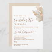 Pampas Grass Bachelorette Einladung (Vorne/Hinten)