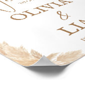 Pampas Grass Begrüßungszeichen Poster (Ecke)