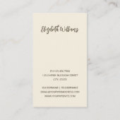 Pampas Grass Beige Sepia Foto | QR-Code Visitenkarte (Rückseite)