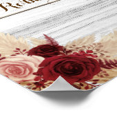 Pampas Grass Best Day Wedding Date Yes Signing Poster (Ecke)