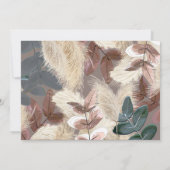 Pampas Grass Blätter Save the Date Bohemisch Einladung (Rückseite)