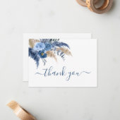 Pampas Grass blau Dankeschön Karte (Vorderseite/Rückseite Beispiel)