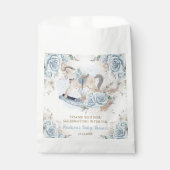 Pampas Grass Blue Floral Rocking Horse Baby Dusche Geschenktütchen (Vorderseite)