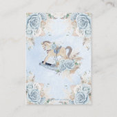 Pampas Grass Blue Floral Rocking Horse Diaper Begleitkarte (Rückseite)