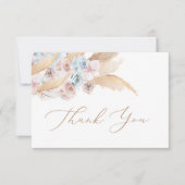 Pampas Grass Blue Wüste Danke Karte (Vorderseite)