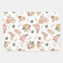 Pampas Grass & Blume auf Weiß