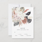 Pampas Grass Blume Tropischer Jungle Wedding RSVP Karte (Vorderseite)