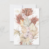 Pampas Grass Blume Tropischer Jungle Wedding RSVP Karte (Rückseite)