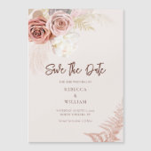 Pampas Grass Blumenschrift Wedding Save the Date Magneteinladung (Vorderseite)