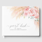 Pampas Grass Blush Pink Wedding Gästebuch (Vorderseite)