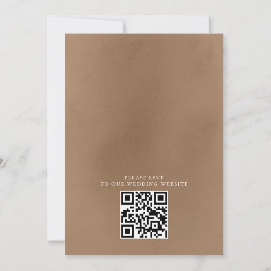 Pampas Grass Bohemian Budget QR Code Wedding Einladung (Rückseite)