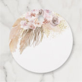 Pampas Grass Bohemisch Baby Dusche Gefallen Geschenkanhänger (Rückseite)