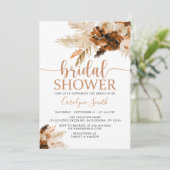 Pampas Grass Bohemisch Boho Brautparty Einladung (Stehend Vorderseite)