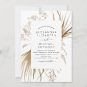 Pampas Grass Bohemisch Boho Hochzeitseinladung Einladung (Vorderseite)