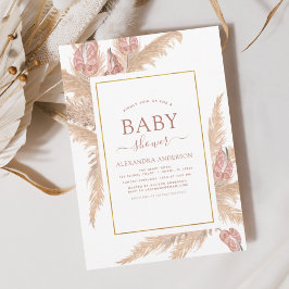 Pampas Grass Bohemisch Boho Kinderdusche Einladung