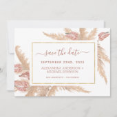 Pampas Grass Bohemisch Boho Save the Date Einladun Einladung (Vorderseite)