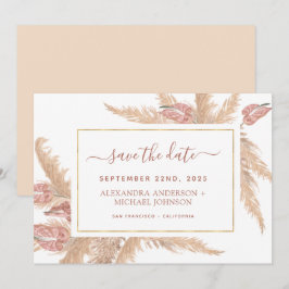 Pampas Grass Bohemisch Boho Save the Date Einladun Einladung