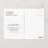 Pampas Grass Bohemisch Boho Save the Date Einladun Postkarte (Rückseite)