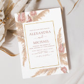 Pampas Grass Bohemisch Boho Tropical Wedding Einladung