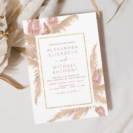 Pampas Grass Bohemisch Boho Tropical Wedding Invit Einladung