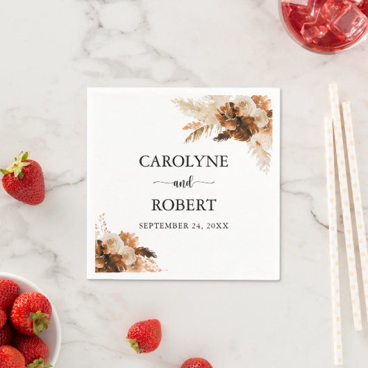 Pampas Grass Bohemisch Boho Wedding Serviette (Beispiel)